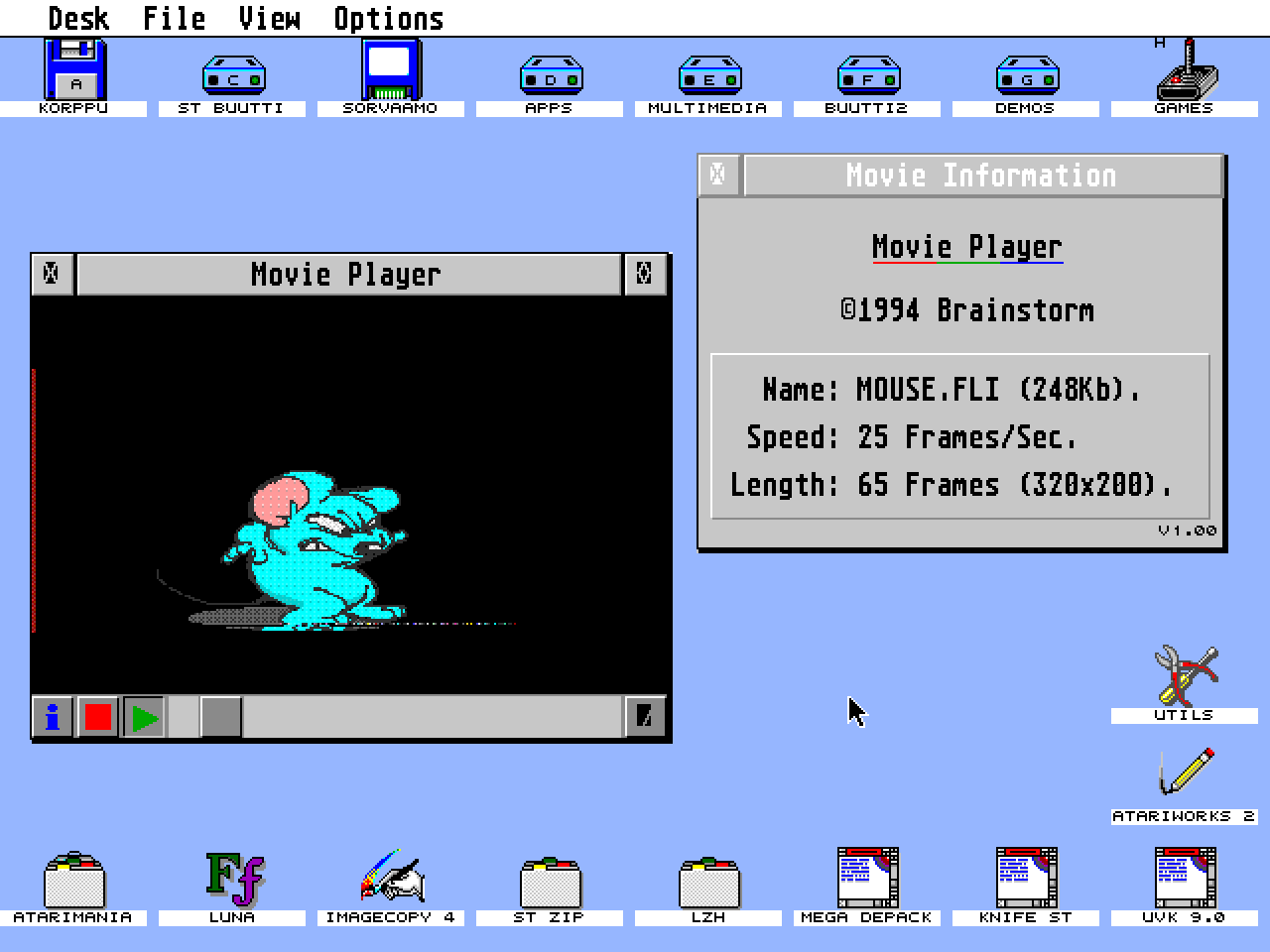 Brainstorm FLI / FLC Movie Player — screenshot 1